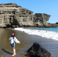 Green sand beach